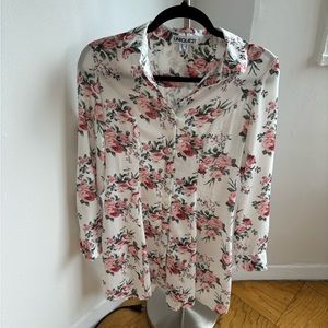 Floral dress with lace detail at the back